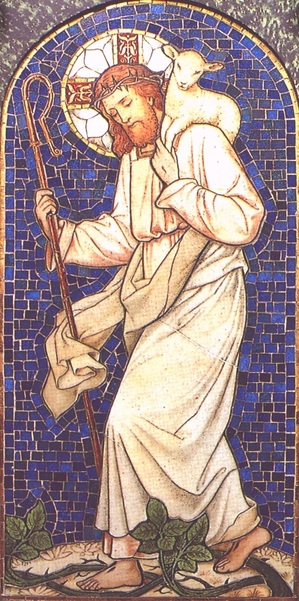 Jesus holding lamb - decent